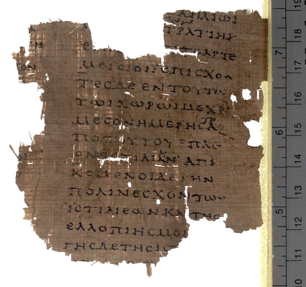 fragment from book VIII on Papyrus Oxyrhynchus 2099